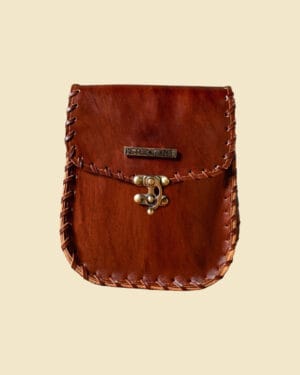Small Brown Genuine Leather Crossbody Bag – Handcrafted Classic Style