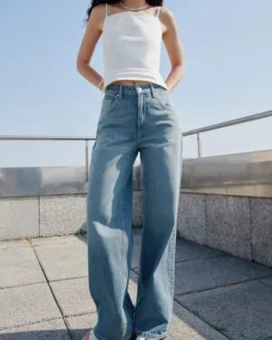 Mango High-Waist Wide-Leg Jeans