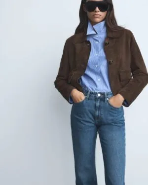 High-Waist Straight Jeans – Regular Fit, Full Length