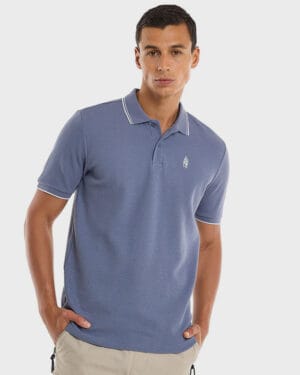 Logo Detail Polo T-Shirt with Short Sleeves