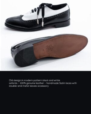 TAXI – Black & White Oxford Shoes